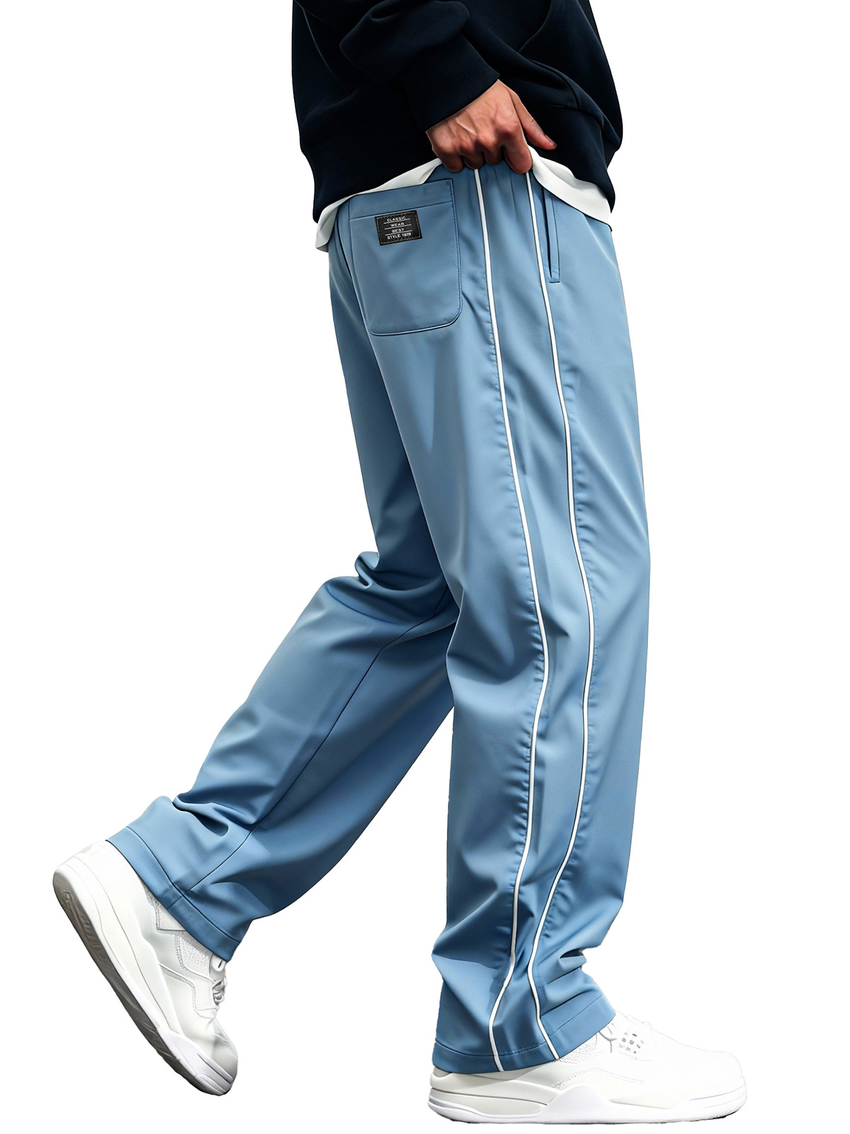 Men's Fashion Quick-Drying Sports Fabric Cargo Pants with Loose Pockets