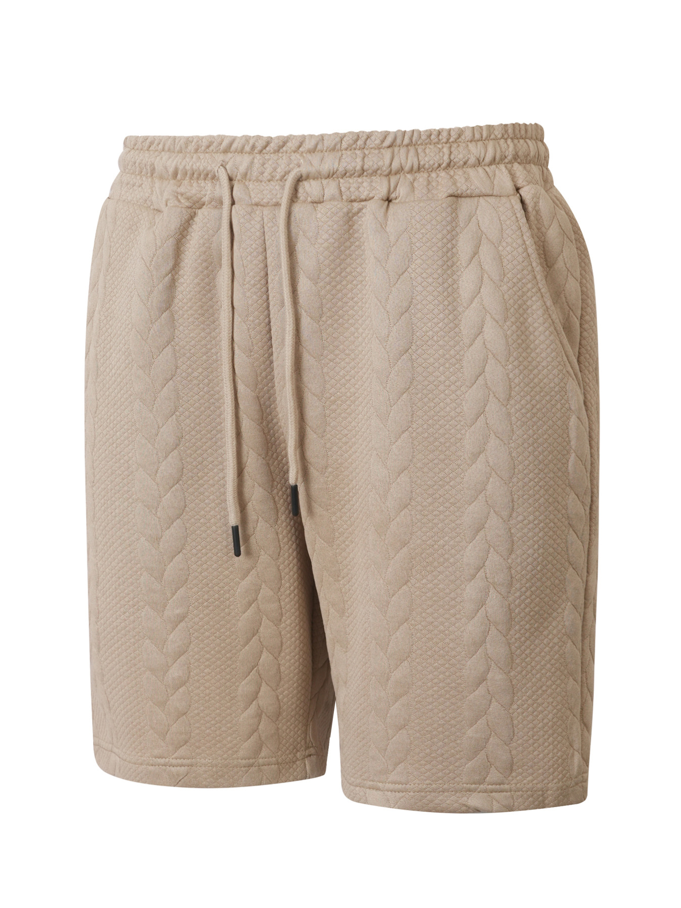 Men's Casual Summer Jacquard Drawstring Loose Shorts With Pockets