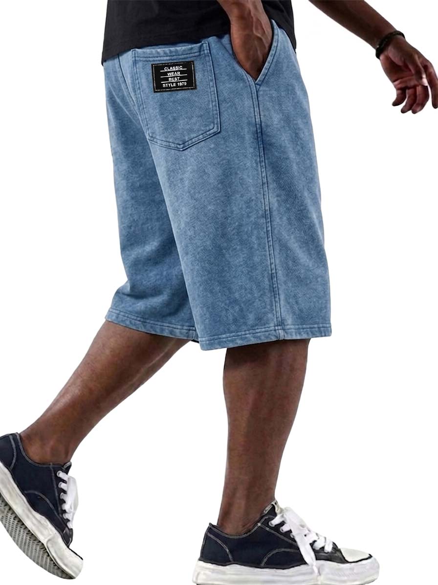 100% Cotton Washed & Distressed Casual Basic Shorts