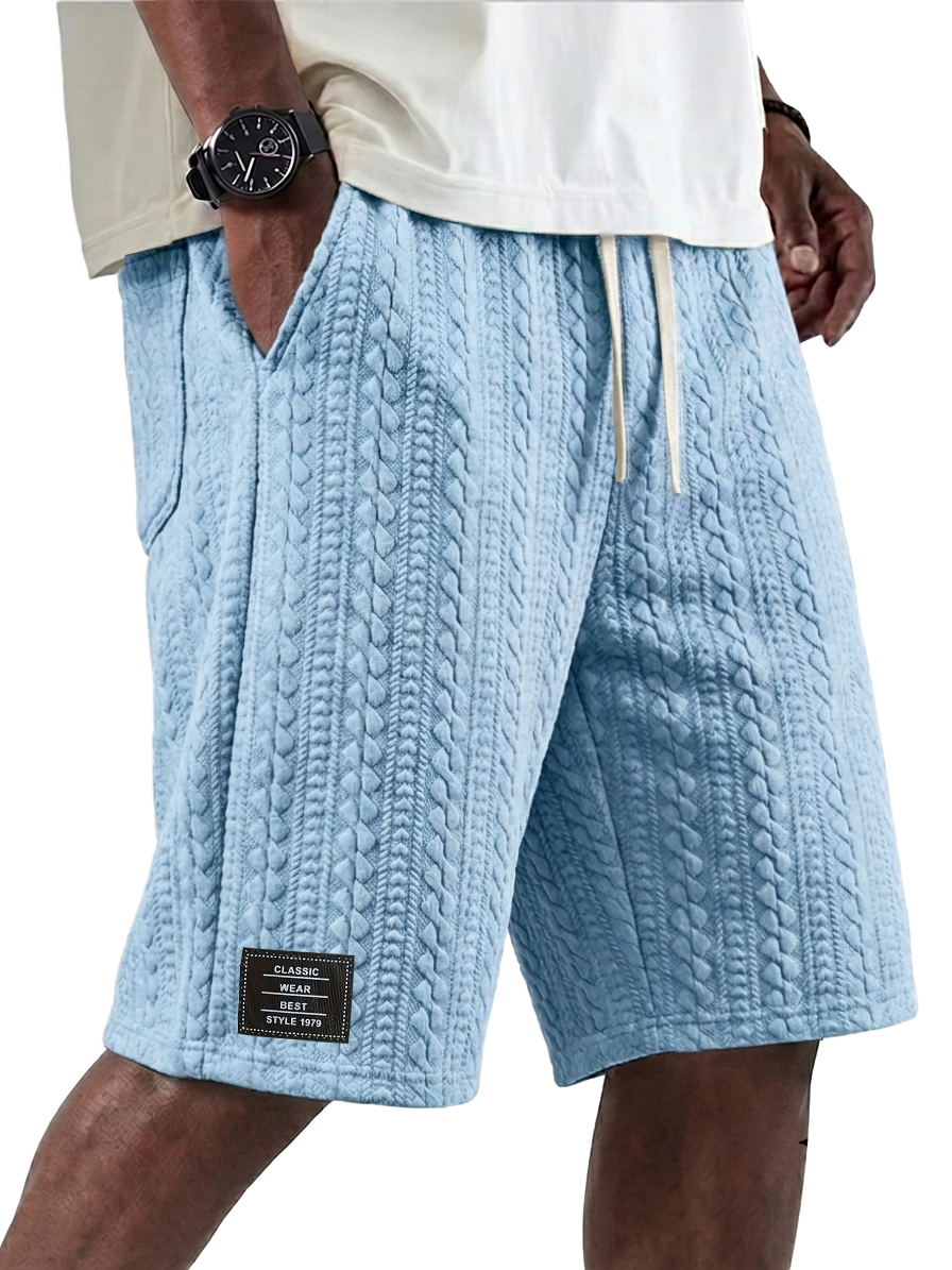 Men's Jacquard Striped Casual Shorts