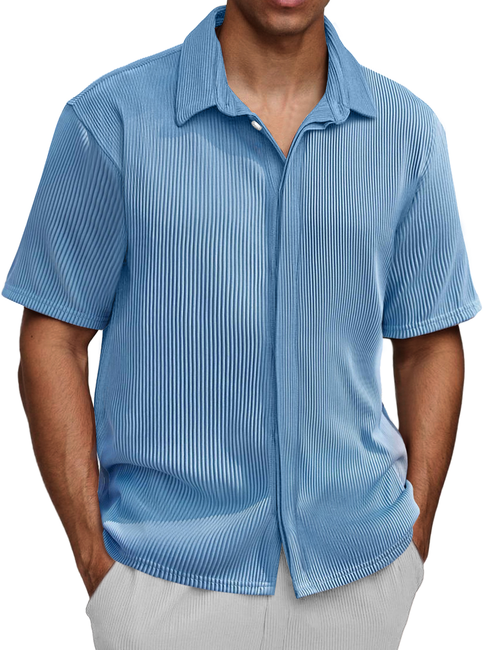 Men's Daily Ripped Casual Fashion Comfortable Short-sleeved Shirt