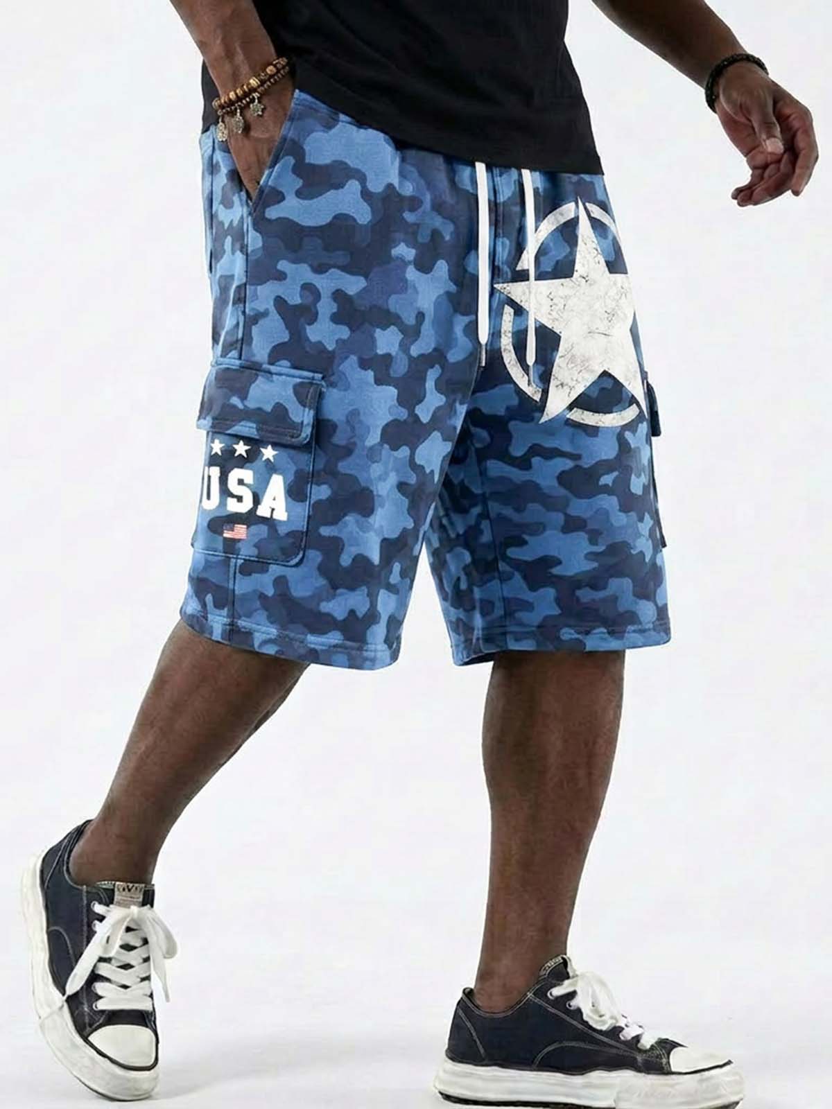 USA Camouflage Cargo Shorts