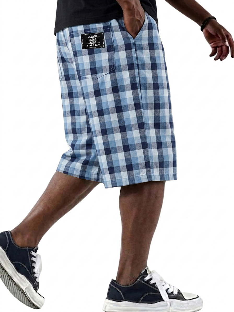 Stylish & Versatile Plaid Basic Shorts