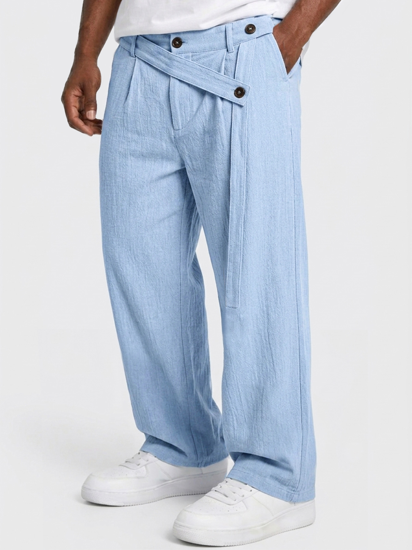 Men's Casual Linen Cross-Waisted Comfort Trousers