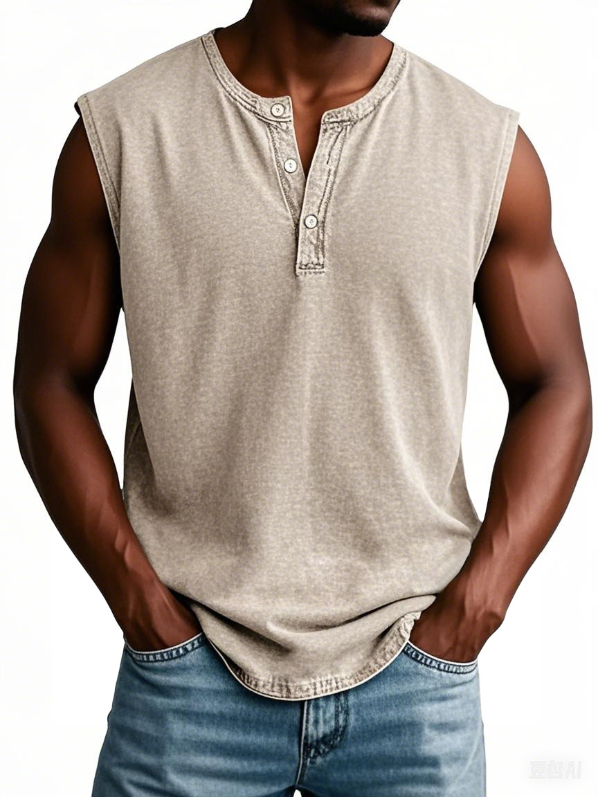 Men's Fashion Casual Retro Sports Sleeveless T-shirt