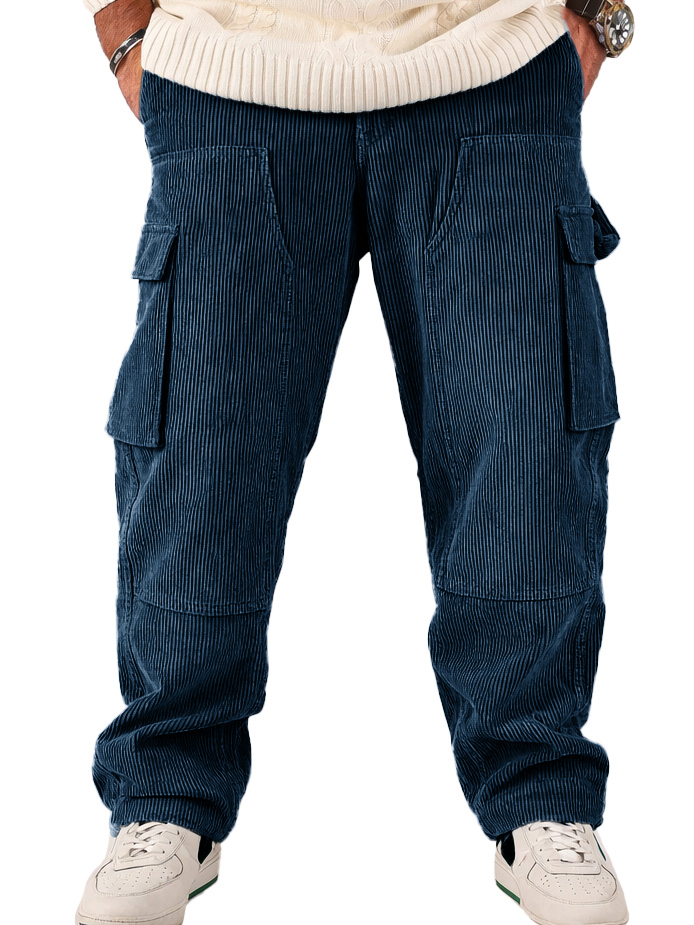 Men's Fashionable Casual Multi-Pocket Loose-Fitting Pants