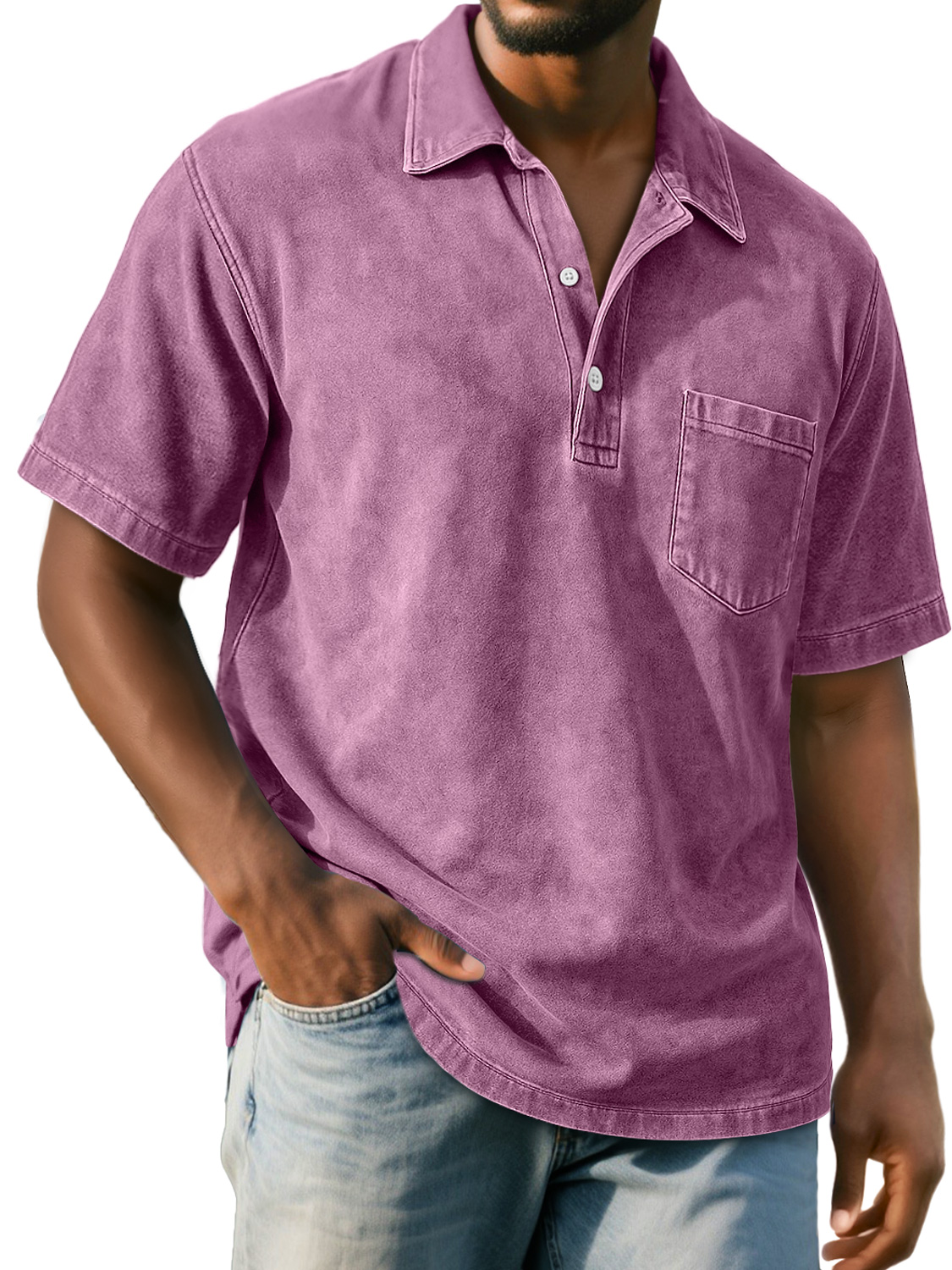 Men's Retro Everyday Casual Lapel Pocket Short-sleeved Polo Shirt