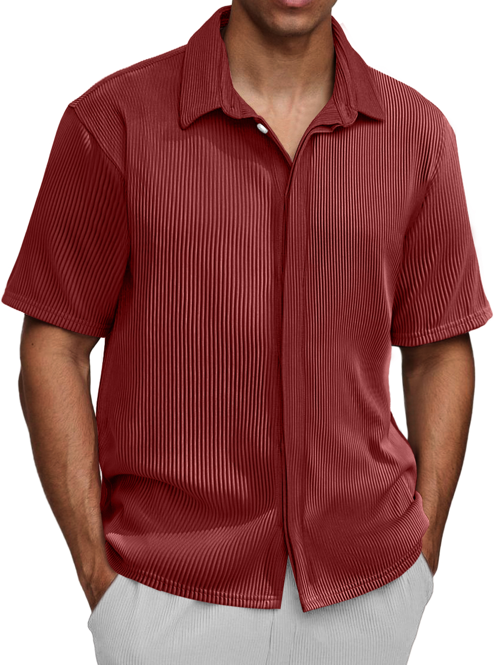 Men's Daily Ripped Casual Fashion Comfortable Short-sleeved Shirt