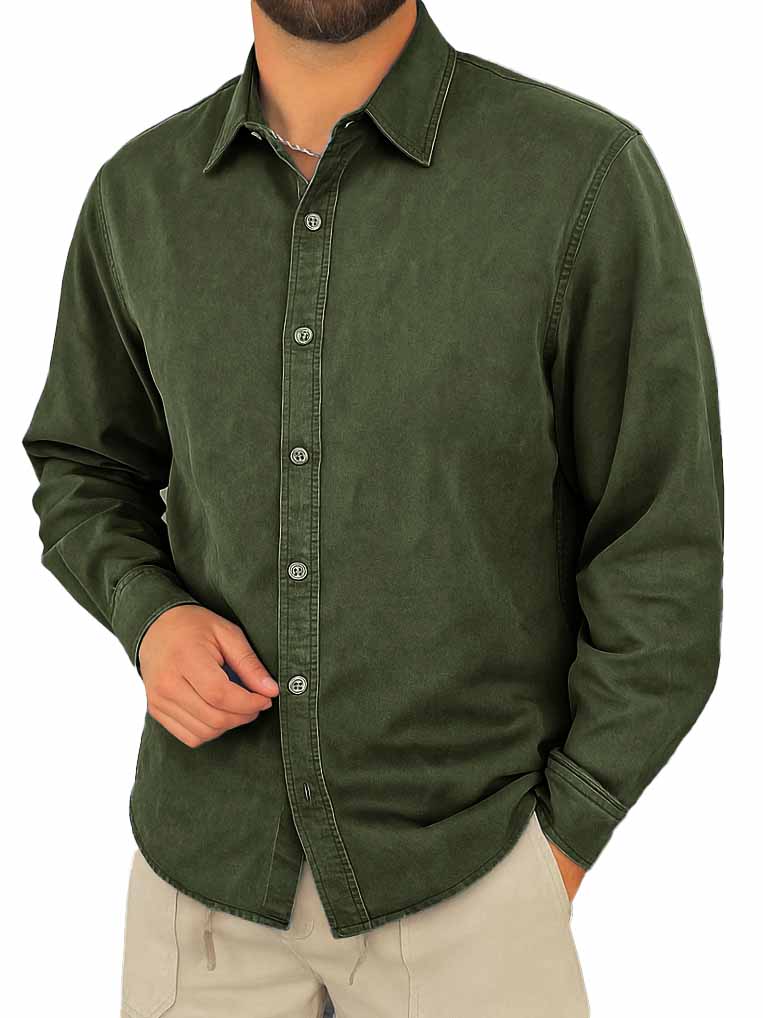 Men's Stylish Casual Lapel Long-sleeved Shirt
