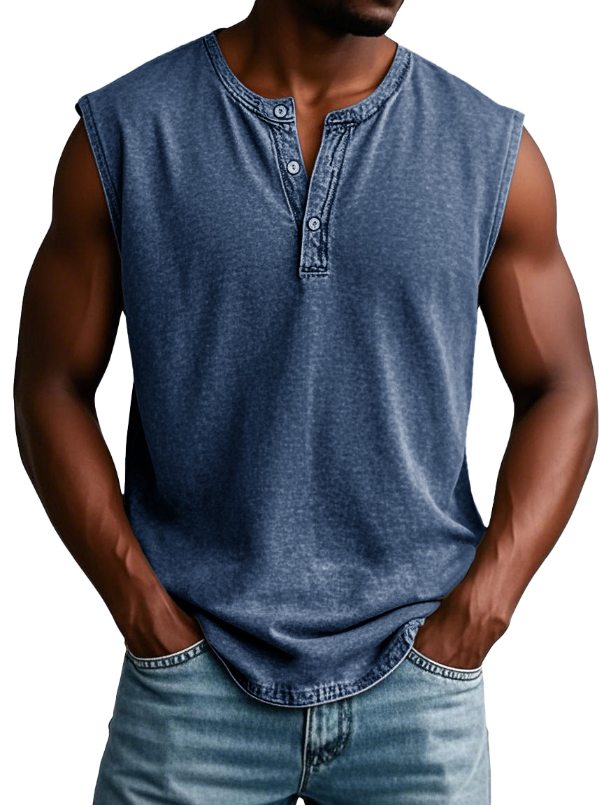 Men's Fashion Casual Retro Sports Sleeveless T-shirt