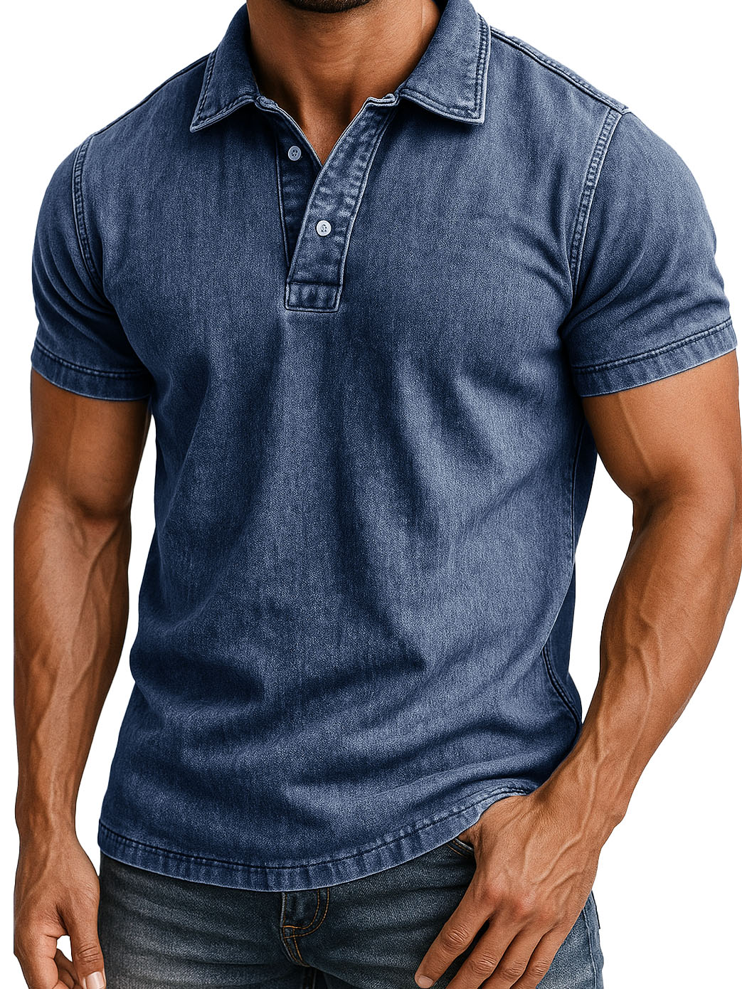 Men's Fashion Outdoor Retro Distressed Short-sleeved Polo Shirt