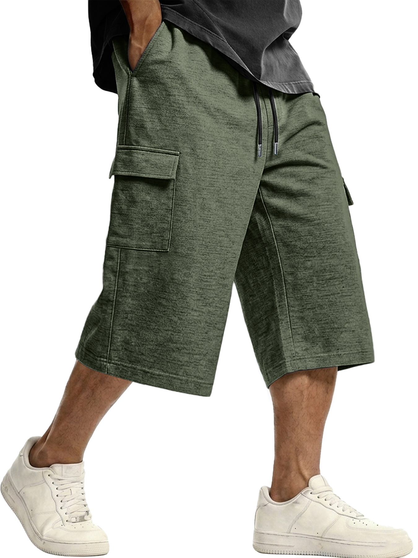 Men's Casual Comfortable Multi-pocket Cropped Loose Shorts