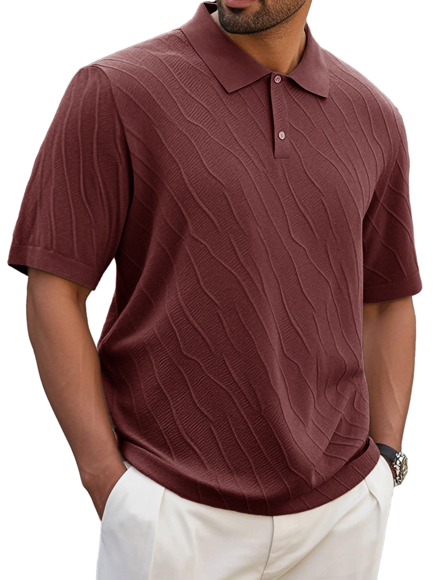 Men's Fashion Casual Short-sleeved Lapel Polo Shirt