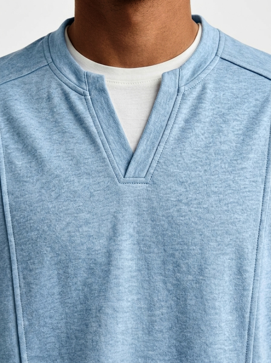 Men's Casual Faux Two-Piece Deconstructed Short-Sleeve T-Shirt