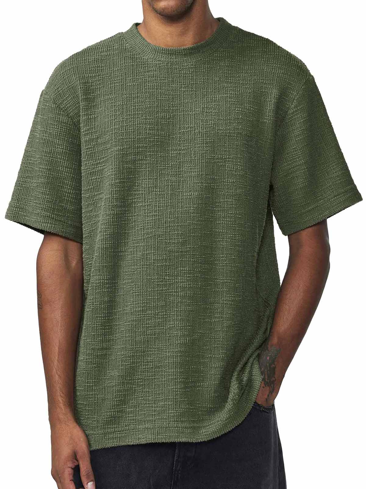 Men's Fashion Casual Retro Round Neck Short Sleeve T-Shirt