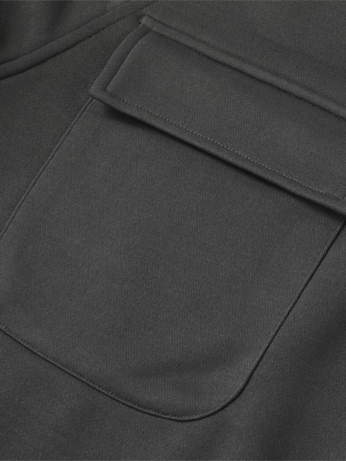 Men's Casual Hooded Zippered Double Pocket Solid Color Sweatshirt