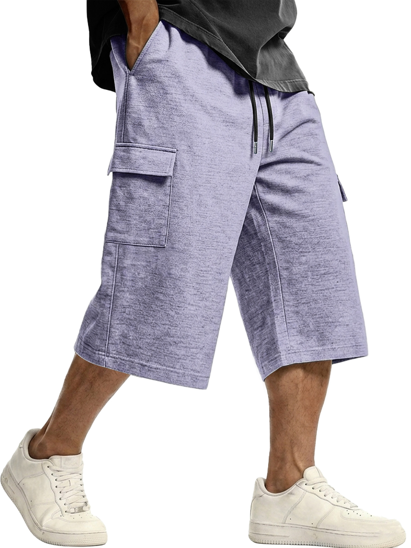 Men's Casual Comfortable Multi-pocket Cropped Loose Shorts