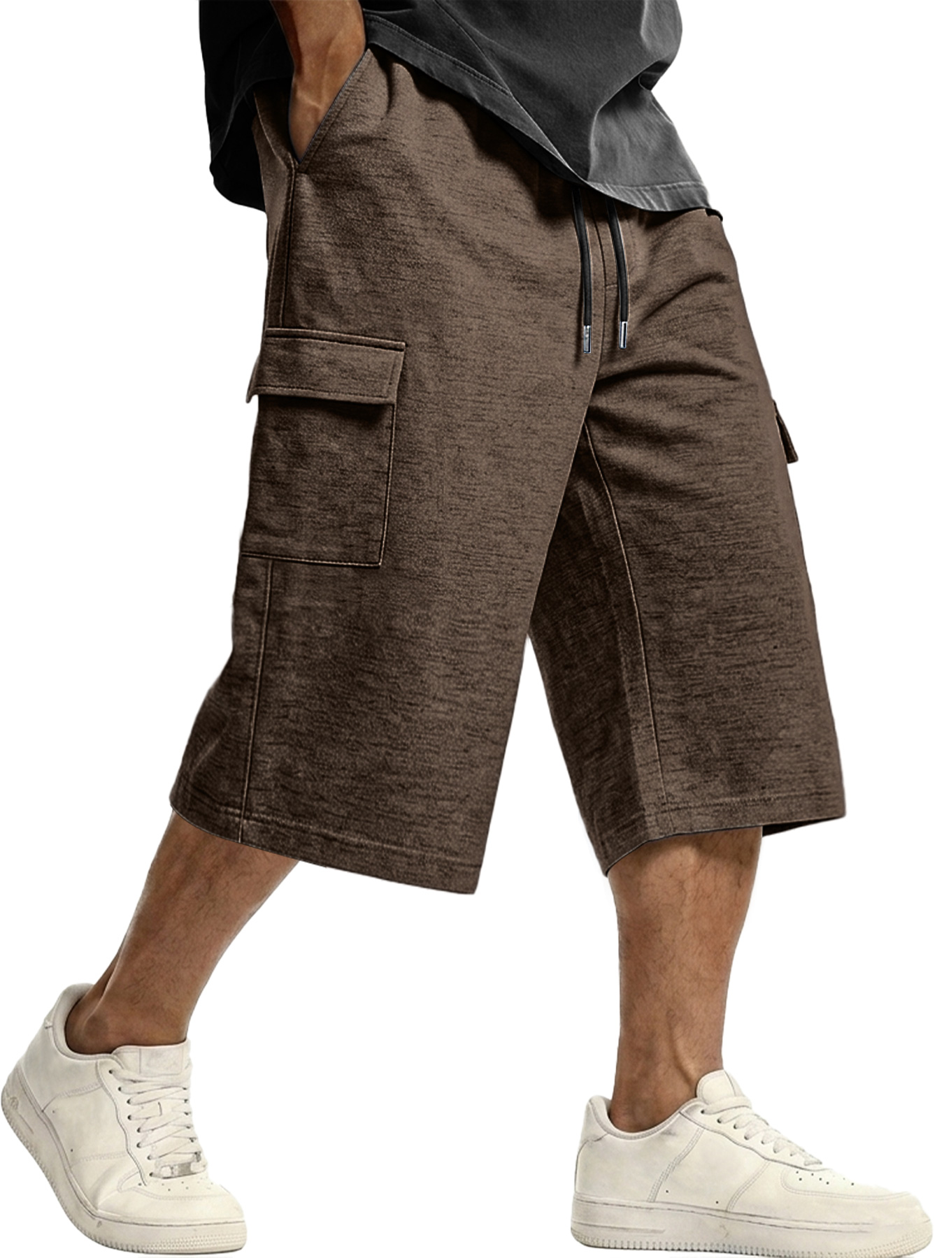 Men's Casual Comfortable Multi-pocket Cropped Loose Shorts