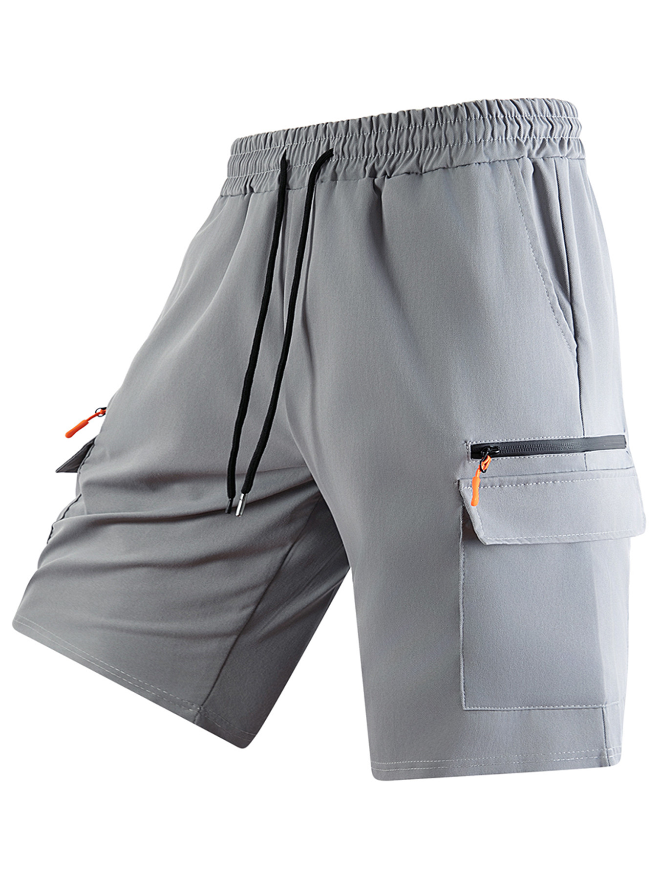 Men's Zippered Multi-Pocket Casual Cargo Shorts