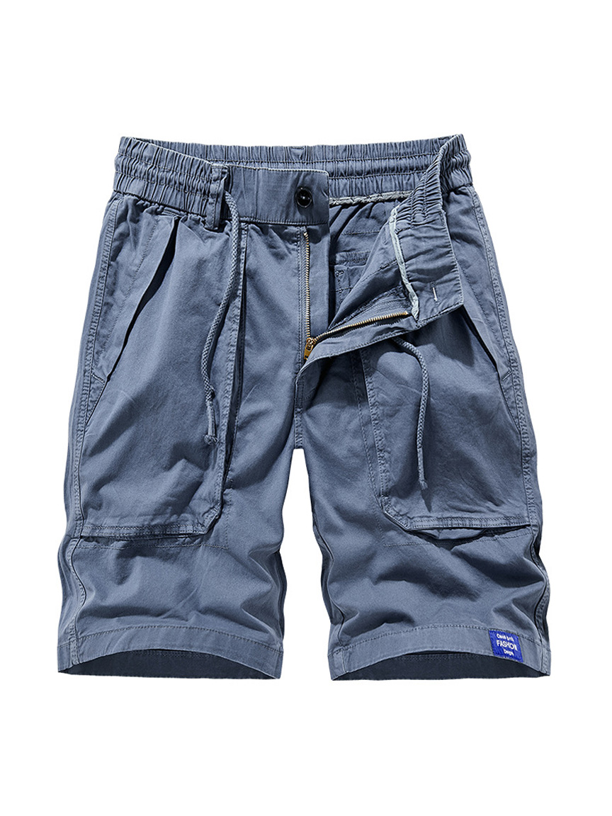 Men's Cotton Patch Pocket Casual Loose Cargo Shorts