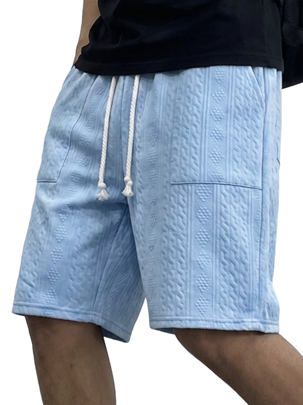 Men's Everyday Casual Jacquard Textured Shorts