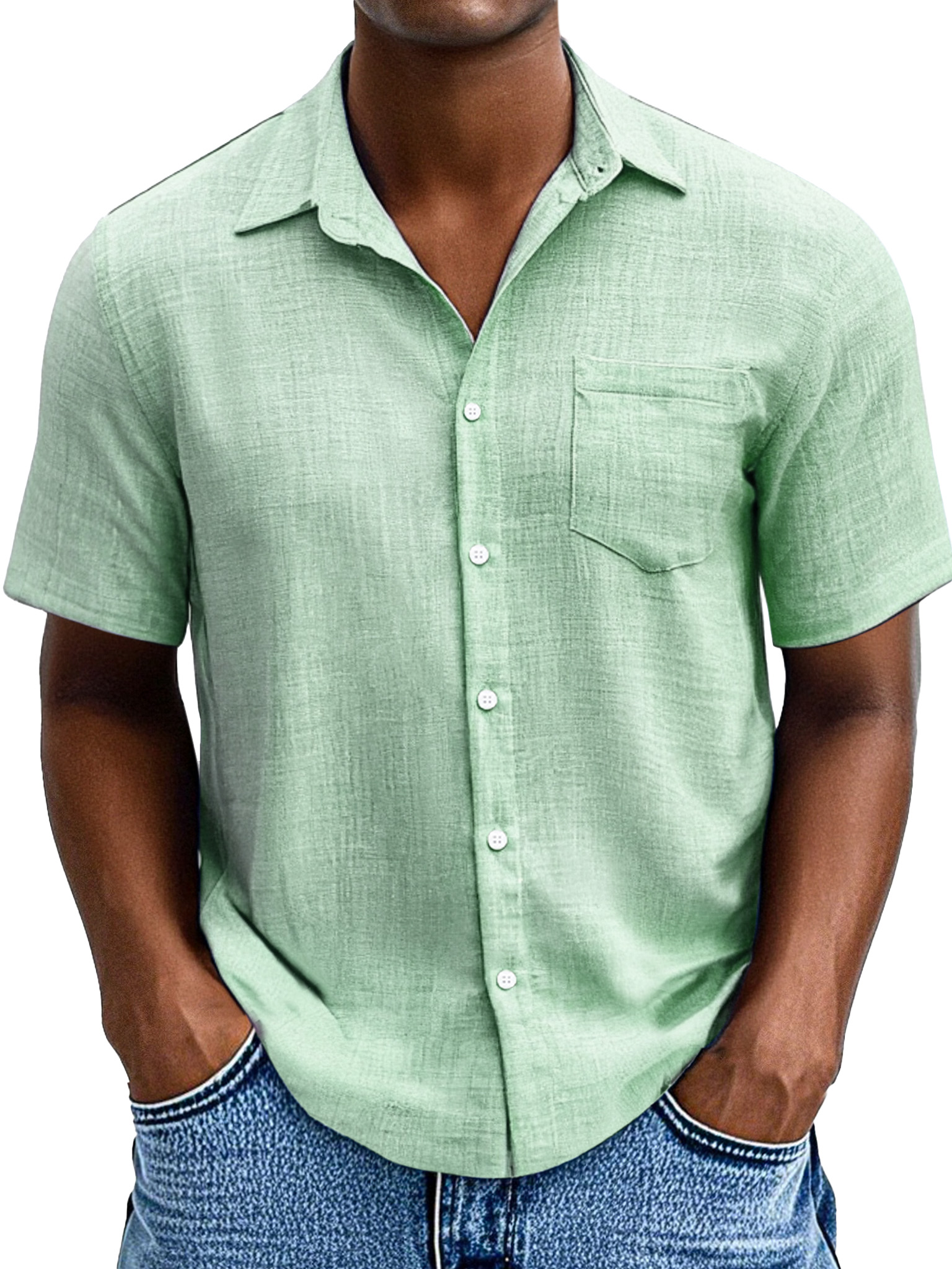 Men's Simple Casual Hawaiian Comfortable Loose Short Sleeve Shirt