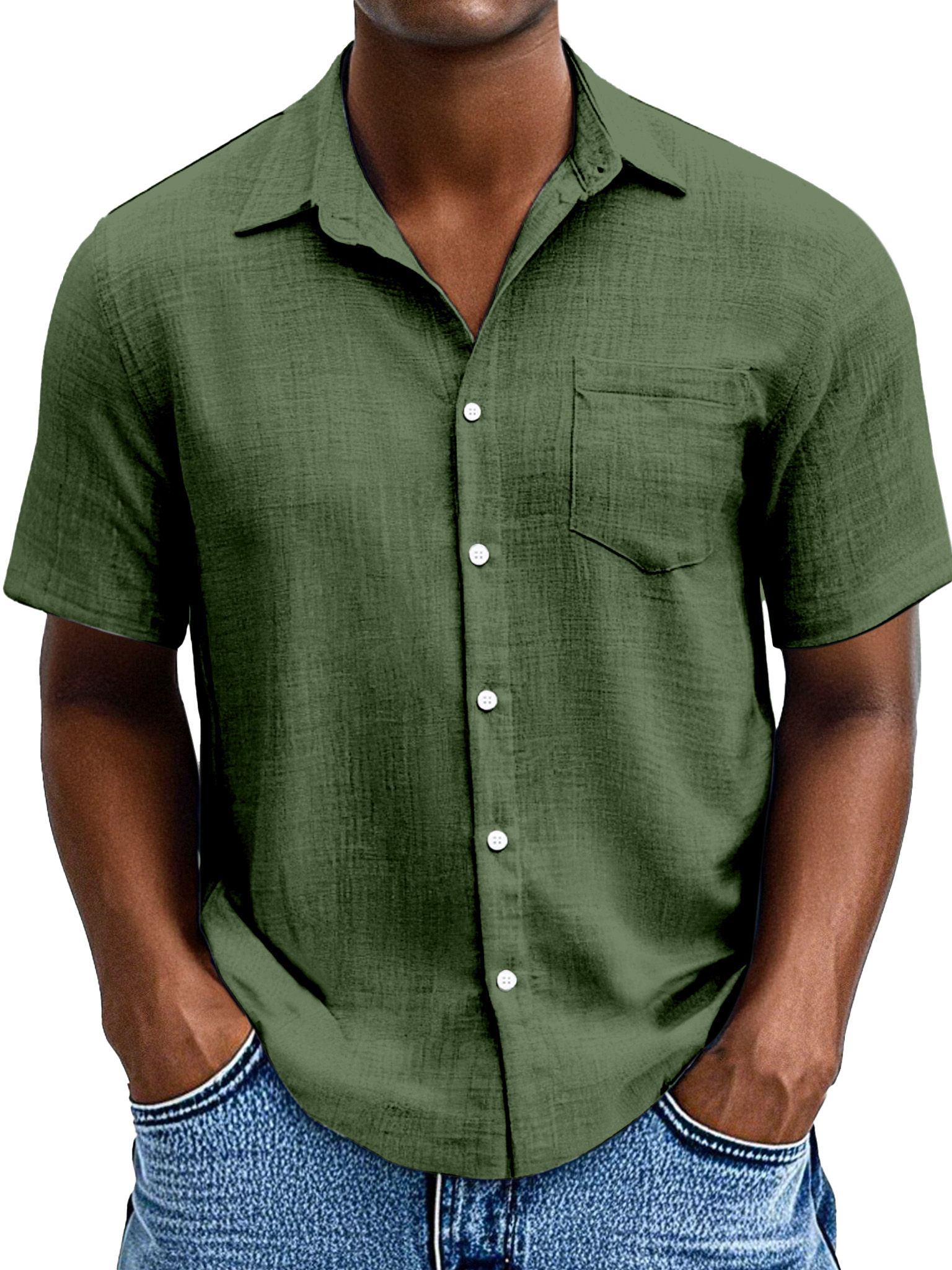Men's Simple Casual Hawaiian Comfortable Loose Short Sleeve Shirt