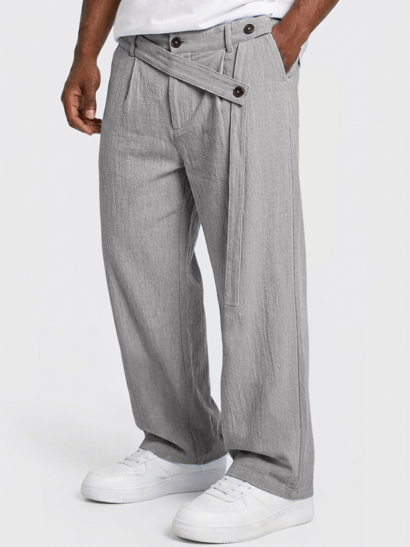 Men's Casual Linen Cross-Waisted Comfort Trousers