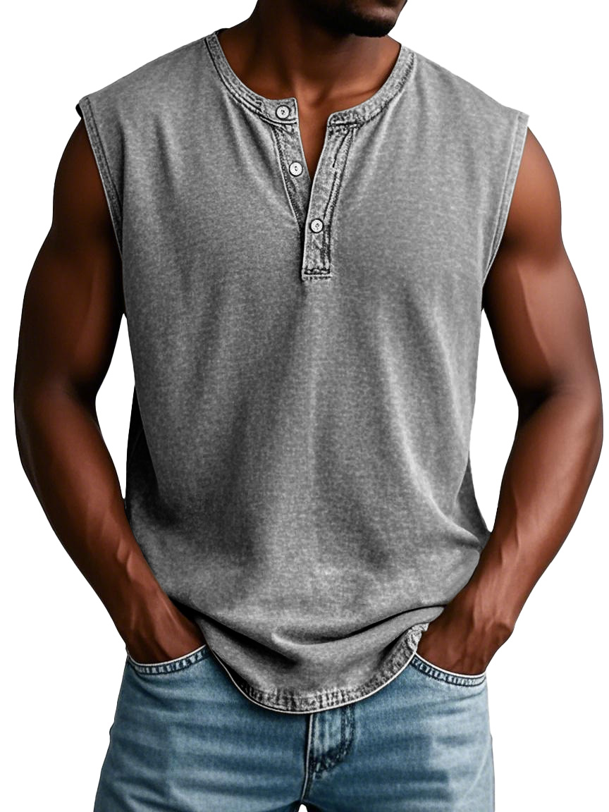 Men's Fashion Casual Retro Sports Sleeveless T-shirt