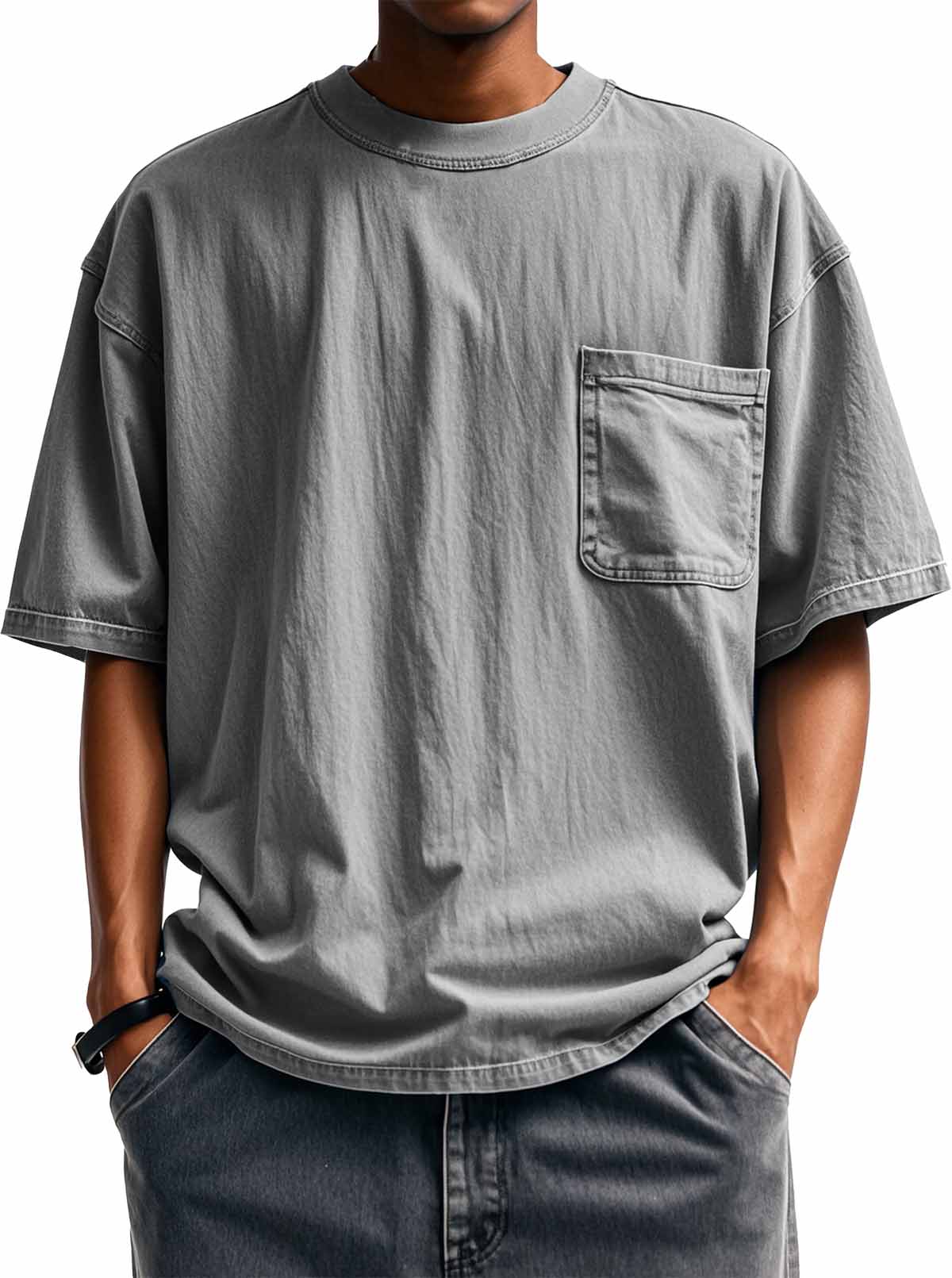 Men's Fashion Retro Round Neck Short Sleeve T-Shirt
