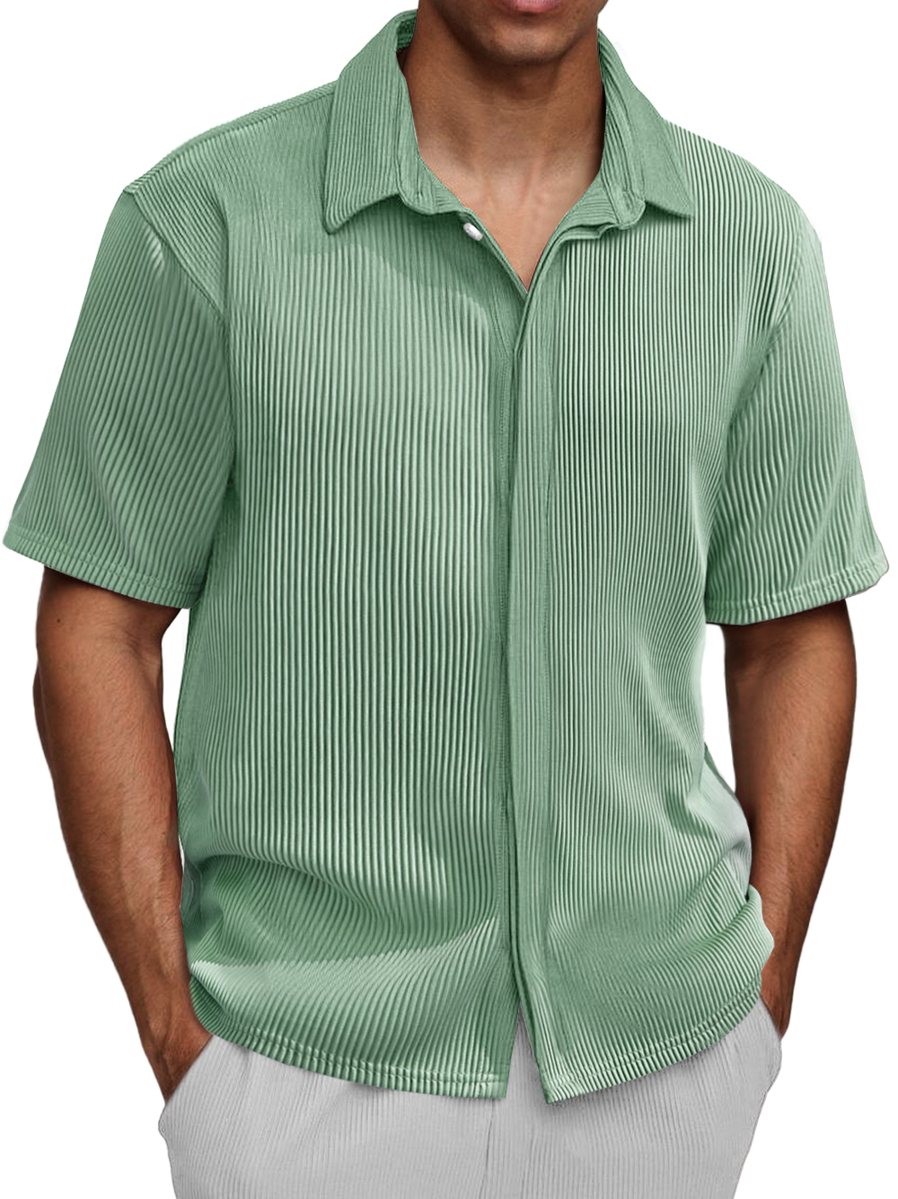 Men's Daily Ripped Casual Fashion Comfortable Short-sleeved Shirt
