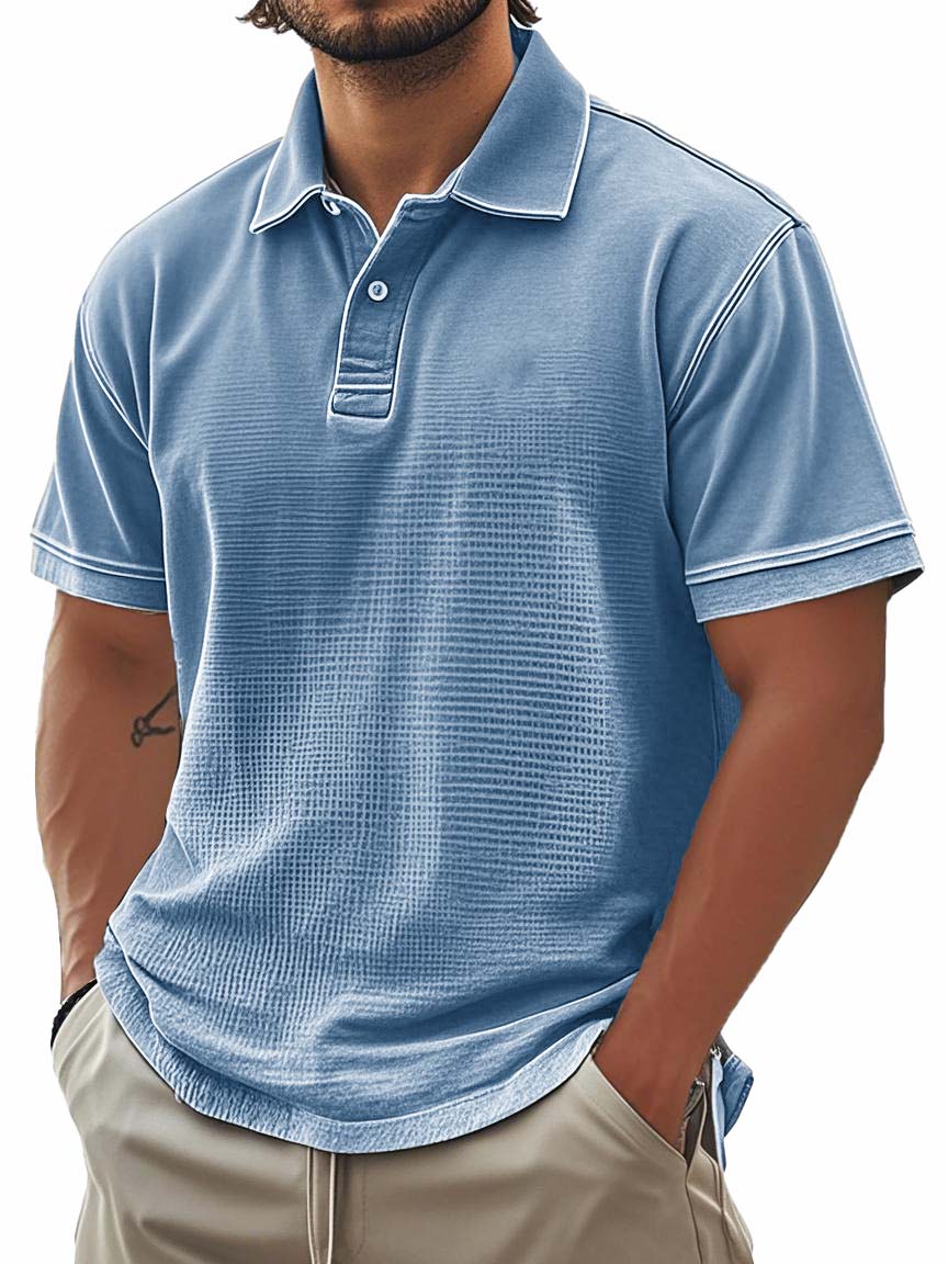 Men's Retro Fashion Workwear Lapel Short-sleeved Polo Shirt