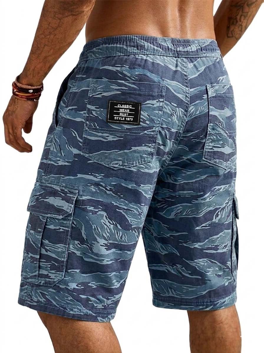 Vintage Camouflage Cargo Basic Shorts