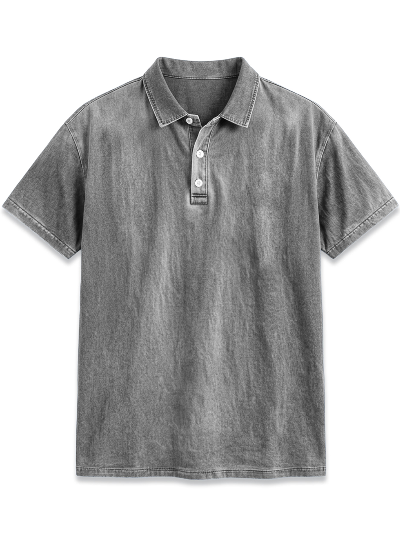 Men's Casual Retro Collar Button-Down Short-Sleeve Polo Shirt