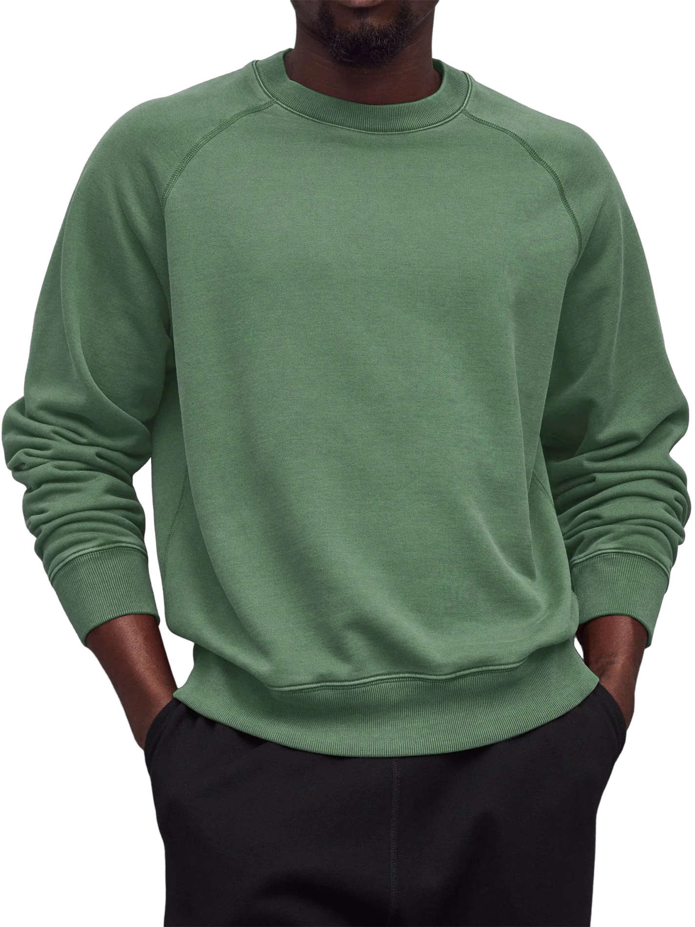 Men's Everyday Versatile Casual Raglan Sleeve Crew Neck Long-Sleeve Sweatshirt