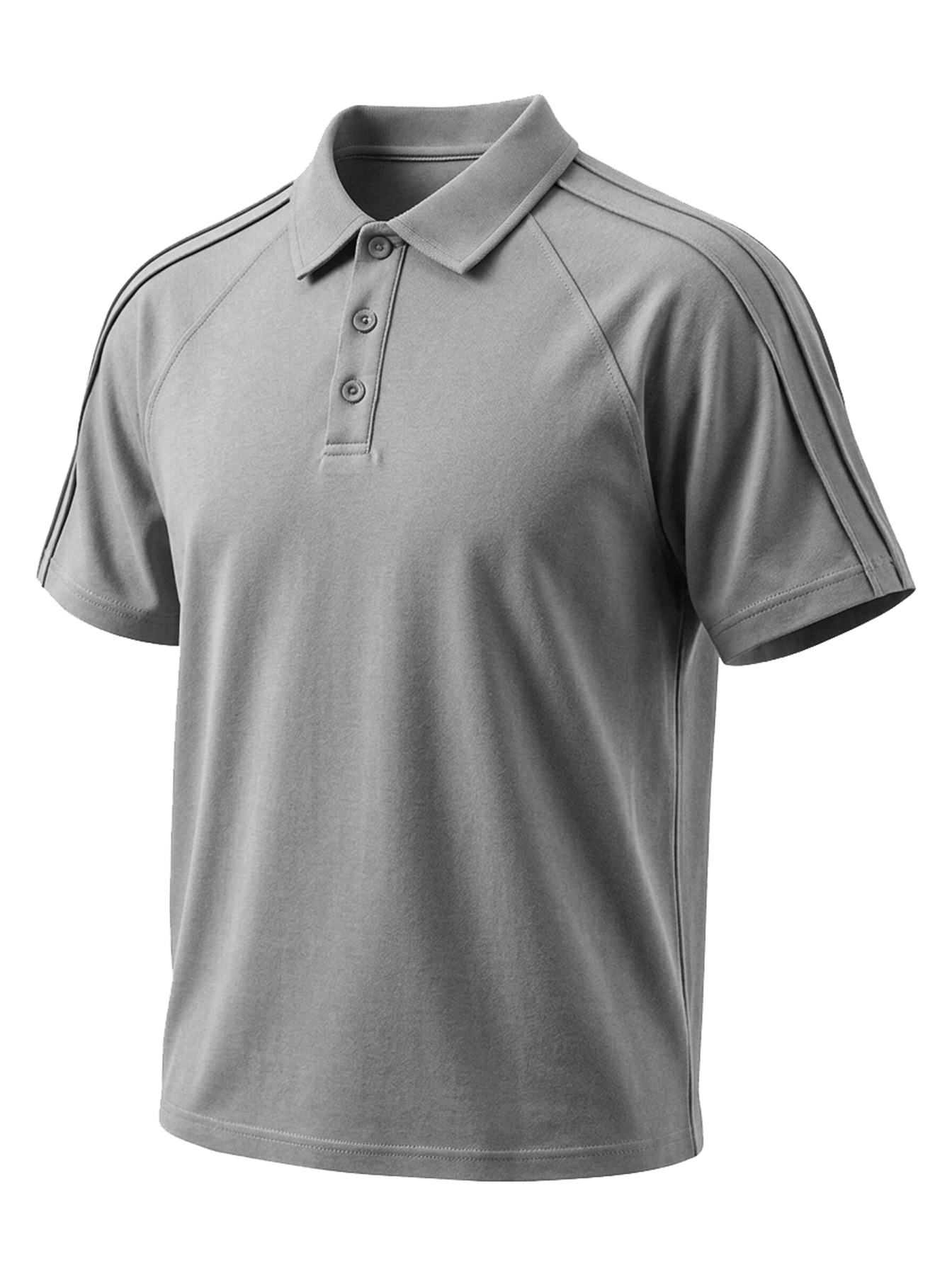 Men's Casual Collared Button Deconstructed Short-Sleeve Polo Shirt