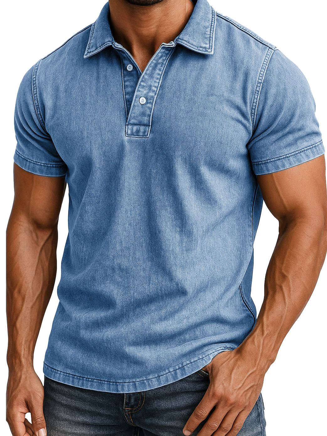 Men's Fashion Outdoor Retro Distressed Short-sleeved Polo Shirt