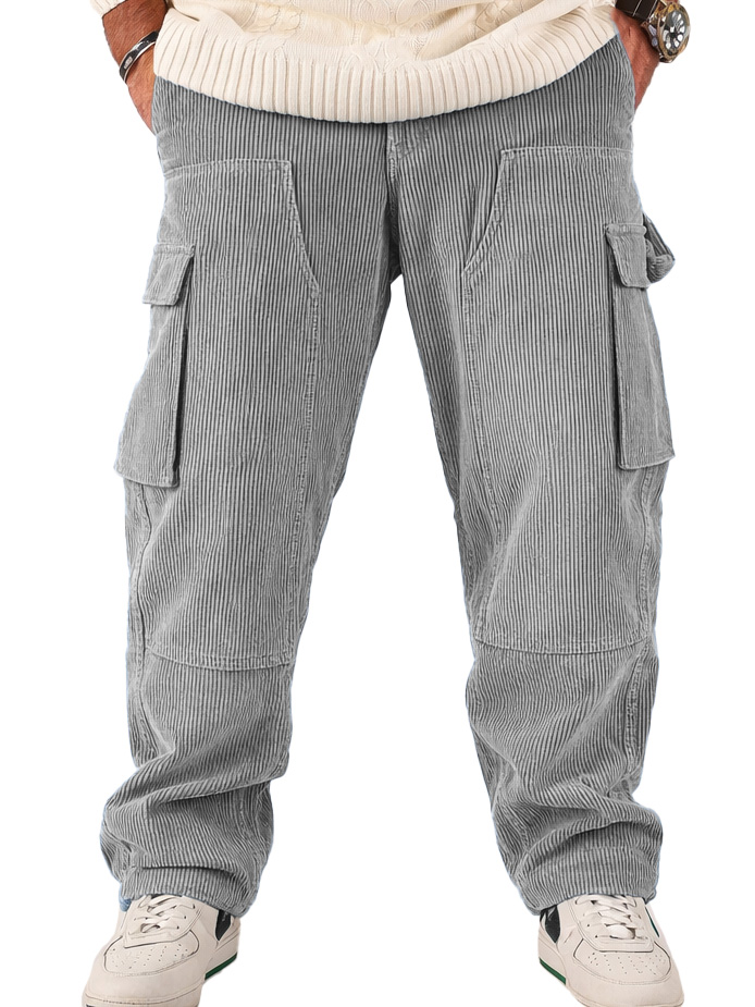 Men's Fashionable Casual Multi-Pocket Loose-Fitting Pants