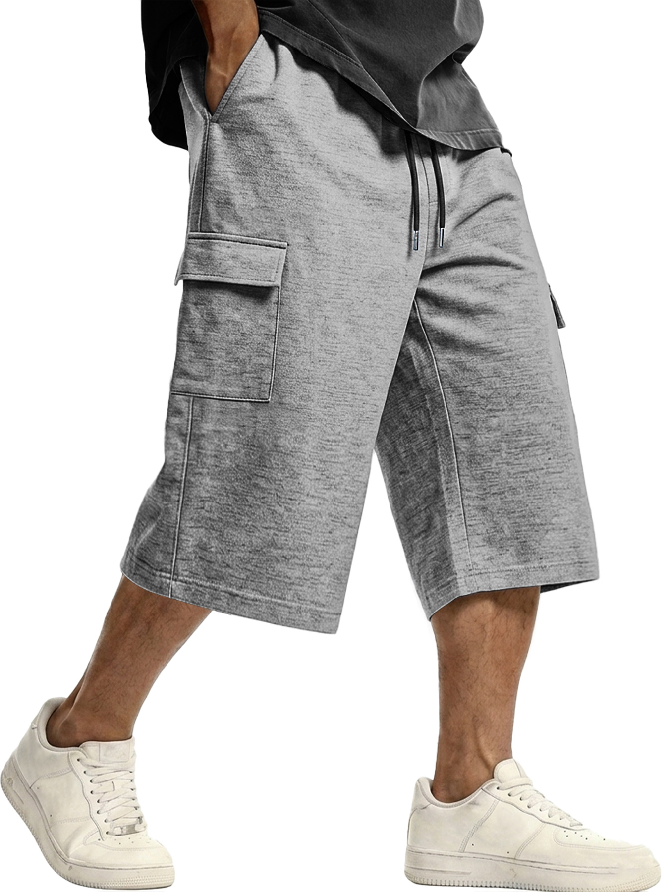 Men's Casual Comfortable Multi-pocket Cropped Loose Shorts