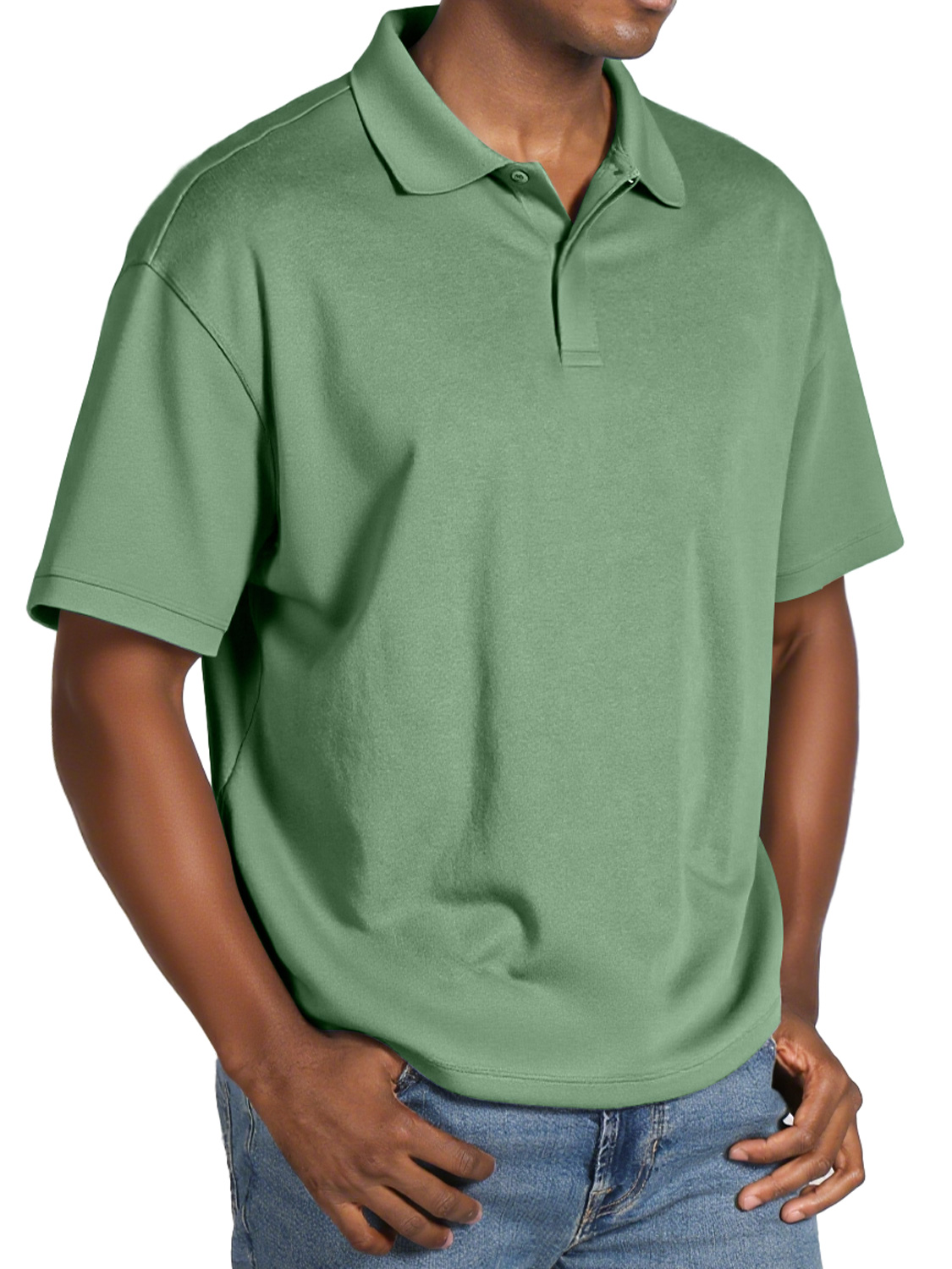 Men's Daily Lapel Button Casual Short-sleeved Polo Shirt