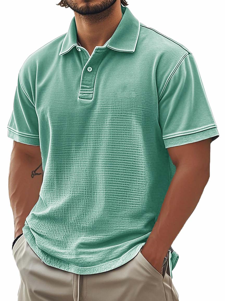 Men's Retro Fashion Workwear Lapel Short-sleeved Polo Shirt