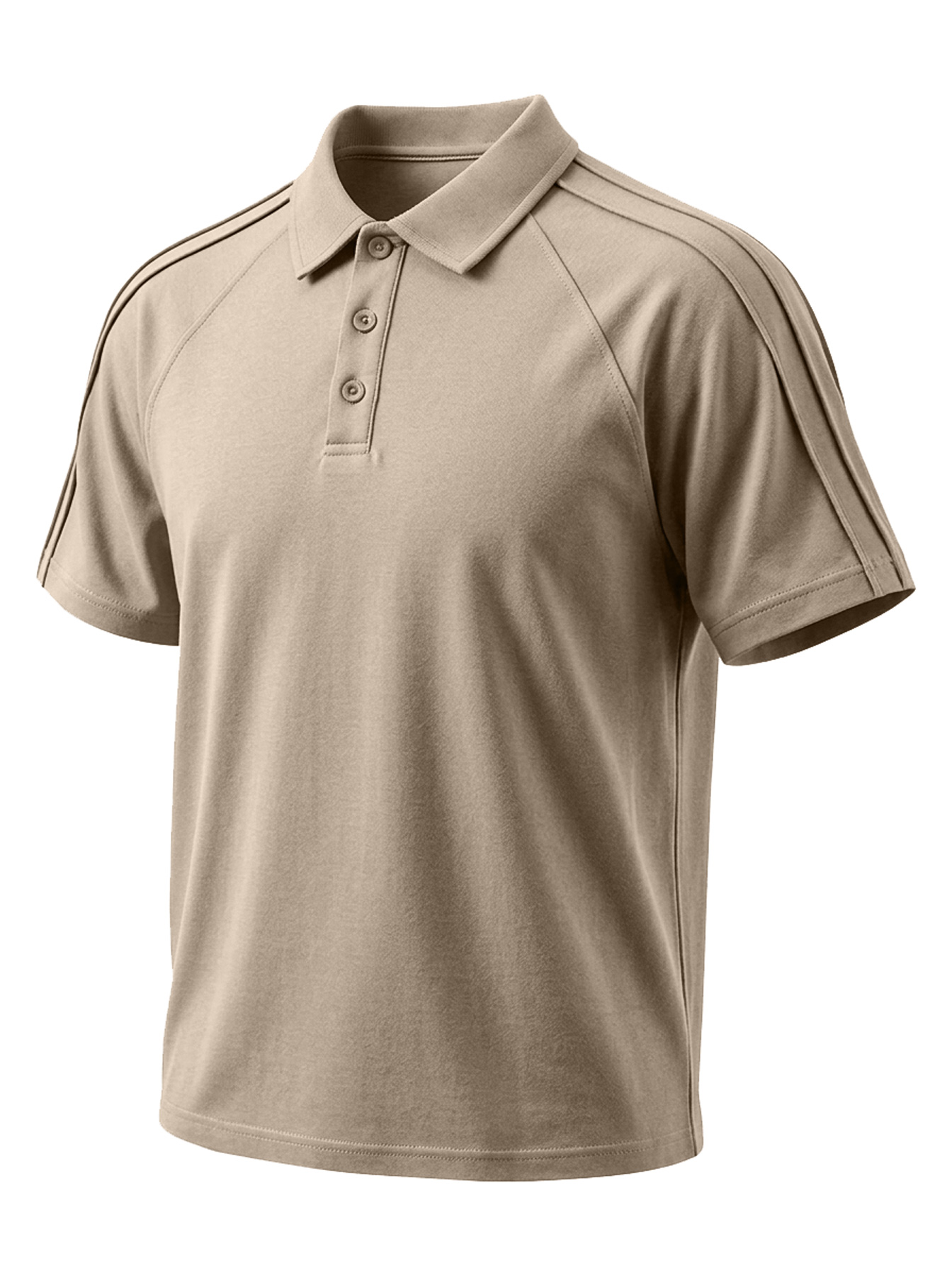 Men's Casual Collared Button Deconstructed Short-Sleeve Polo Shirt