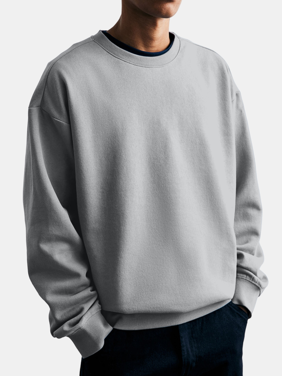 Men's Casual Simple Everyday Comfortable Round Neck Sweatshirt