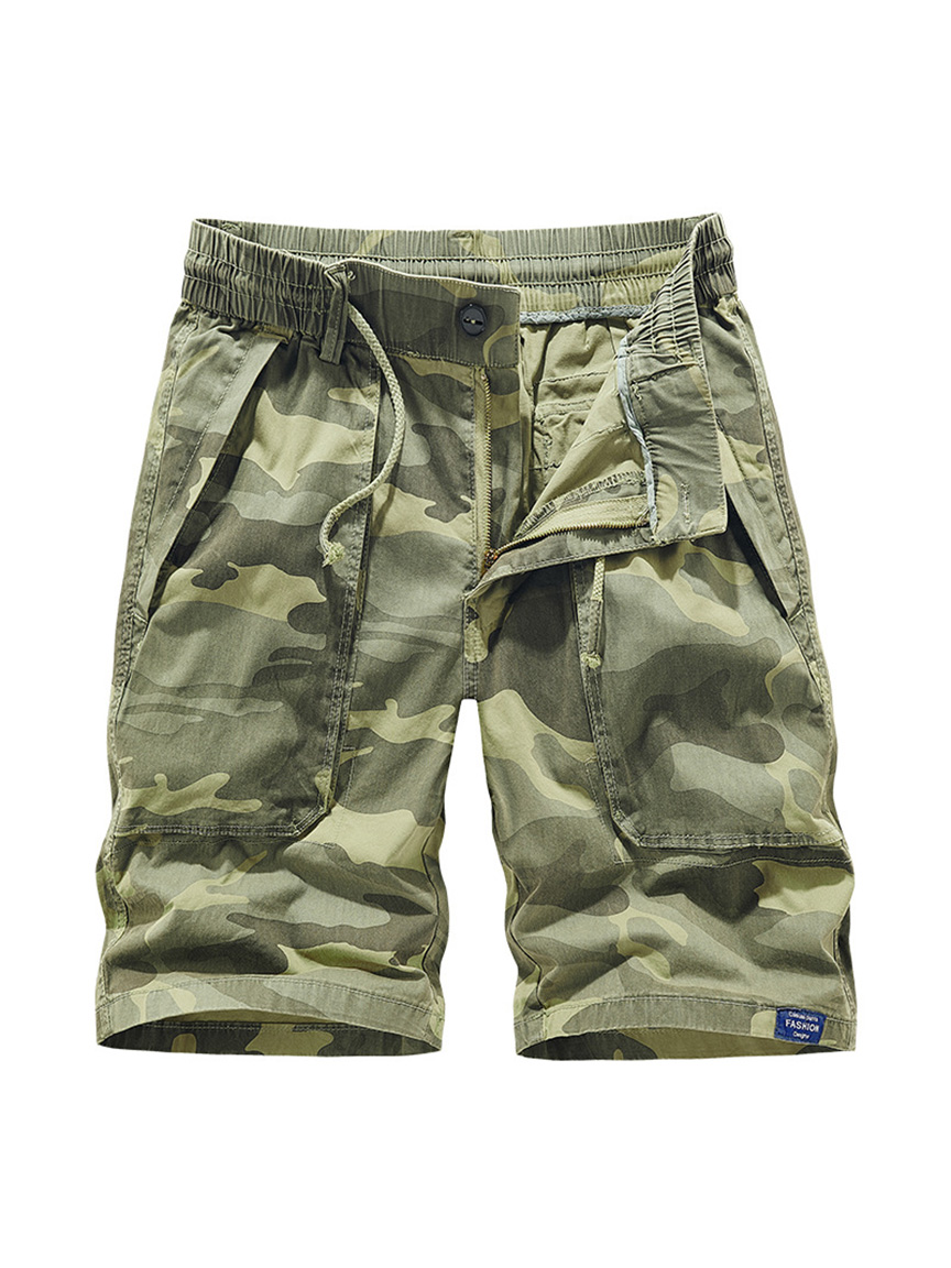 Men's Cotton Patch Pocket Camouflage Casual Work Shorts