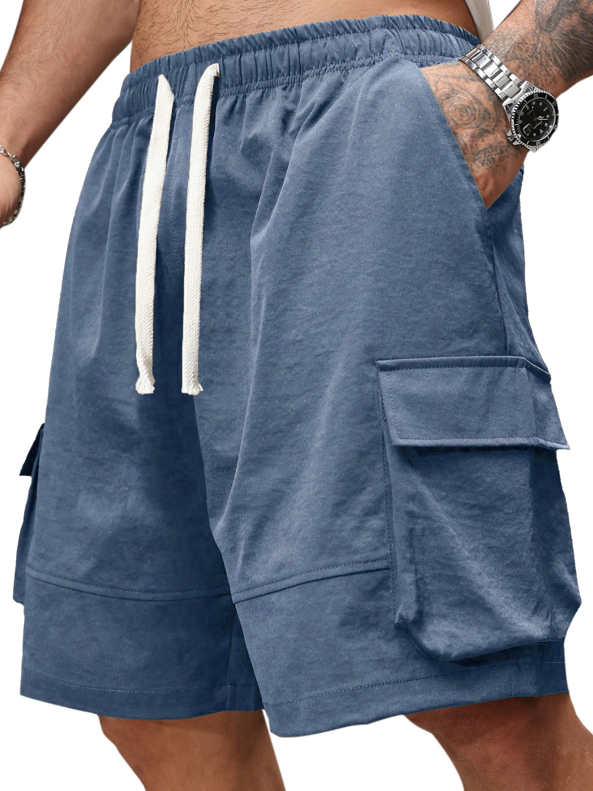 Men's Casual Everyday Lightweight Deconstructed Design Cargo Shorts
