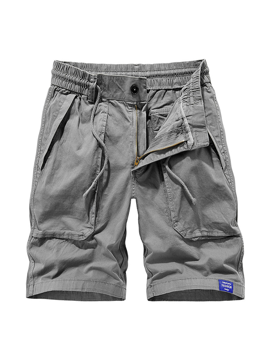 Men's Cotton Patch Pocket Casual Loose Cargo Shorts