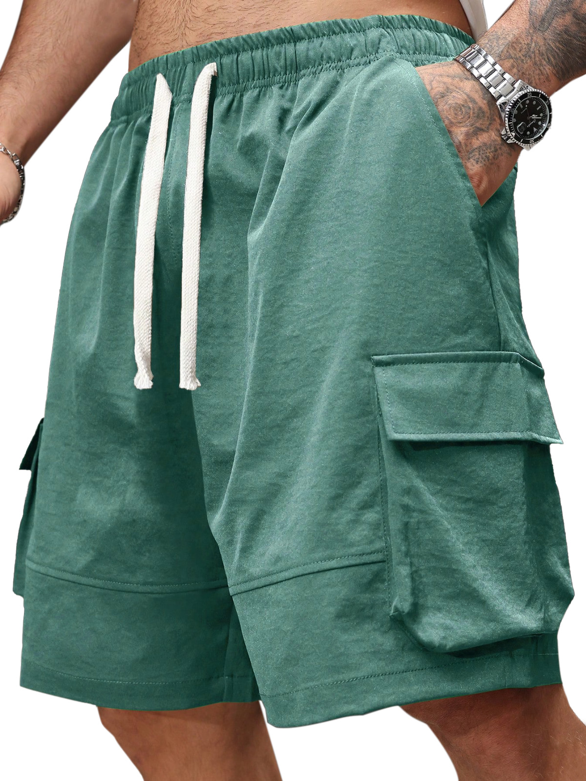 Men's Casual Everyday Lightweight Deconstructed Design Cargo Shorts