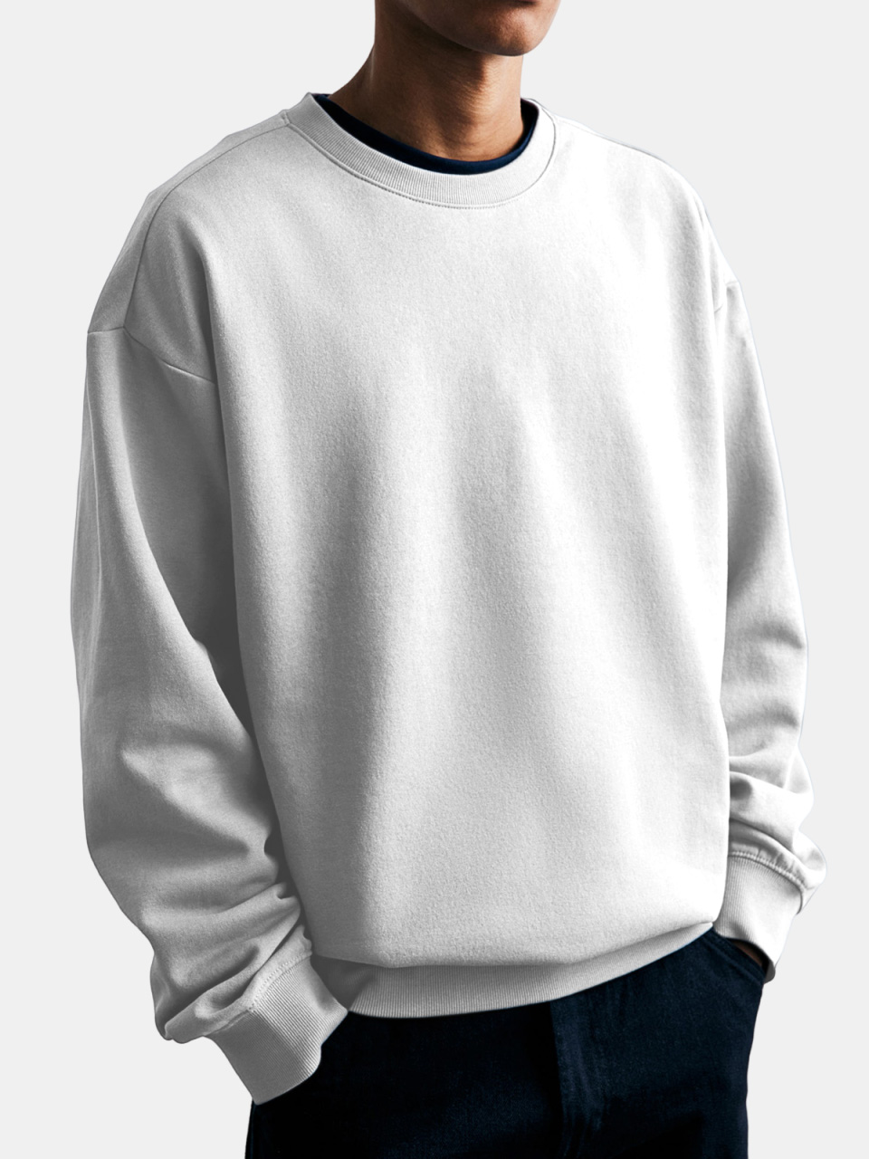 Men's Casual Simple Everyday Comfortable Round Neck Sweatshirt