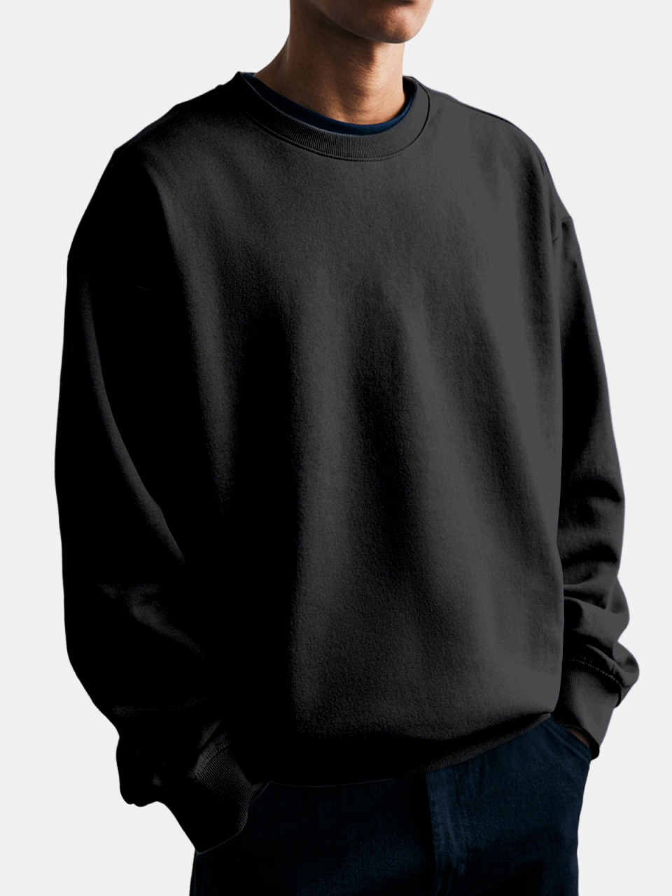 Men's Casual Simple Everyday Comfortable Round Neck Sweatshirt