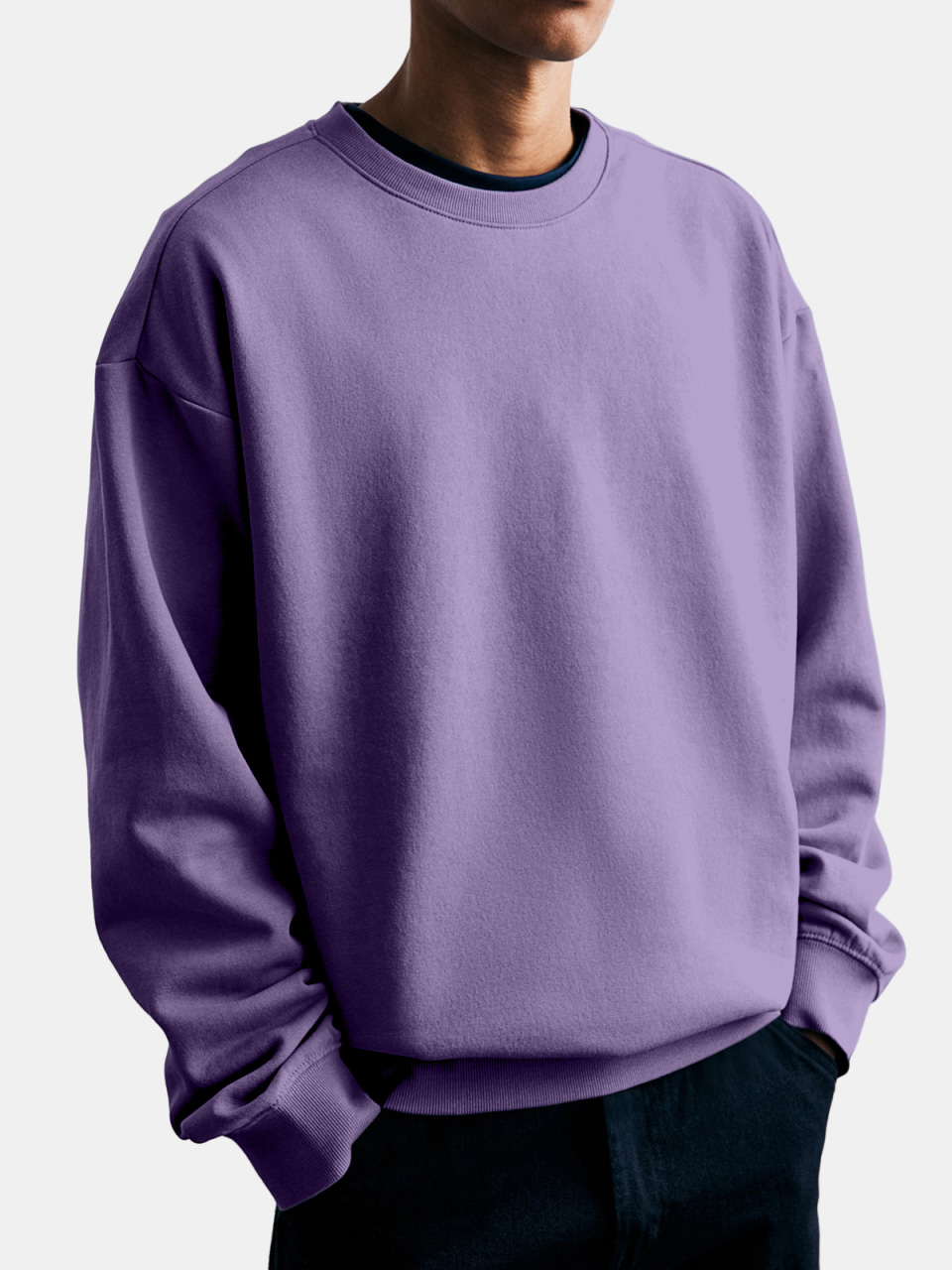 Men's Casual Simple Everyday Comfortable Round Neck Sweatshirt